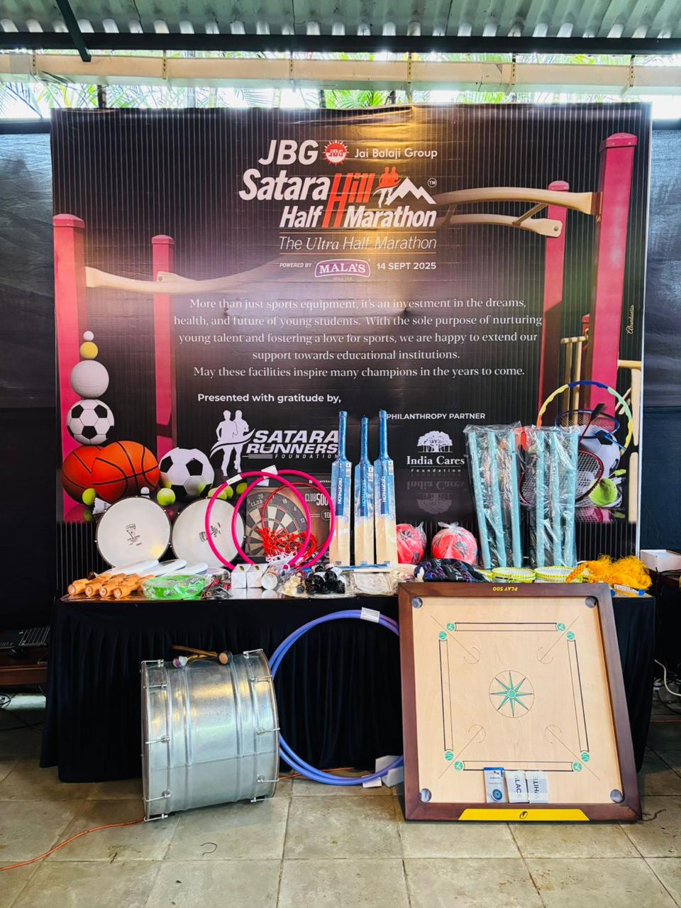 Displayed all sports equipment at  T-shirt Launch.